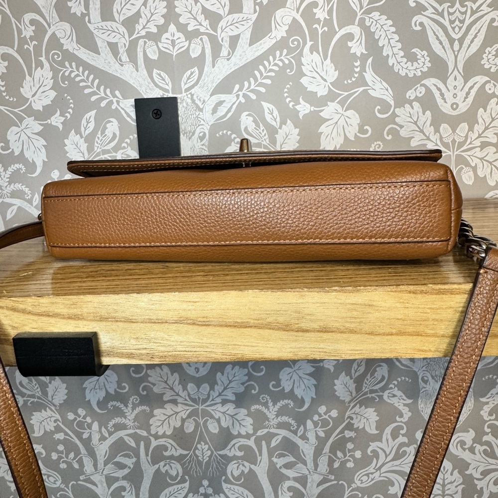 Coach Crosstown Crossbody in Brown Pebbled Leather 53083 EUC Silver Hardware - Picture 10 of 14